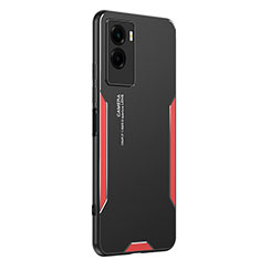 Coque Luxe Aluminum Metal Housse et Bumper Silicone Etui PB2 pour Vivo Y55s (2021) Rouge