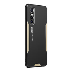 Coque Luxe Aluminum Metal Housse et Bumper Silicone Etui PB2 pour Vivo Y73s 5G Or