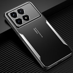 Coque Luxe Aluminum Metal Housse et Bumper Silicone Etui PB2 pour Xiaomi Redmi K70 5G Argent