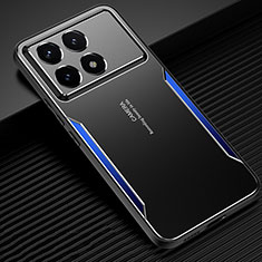 Coque Luxe Aluminum Metal Housse et Bumper Silicone Etui PB2 pour Xiaomi Redmi K70 Pro 5G Bleu