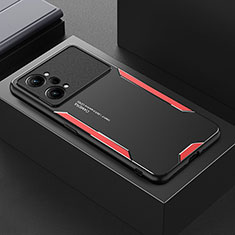 Coque Luxe Aluminum Metal Housse et Bumper Silicone Etui pour Oppo K10 Pro 5G Rouge