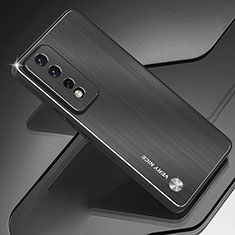 Coque Luxe Aluminum Metal Housse et Bumper Silicone Etui TB1 pour Huawei Honor 80 GT 5G Noir