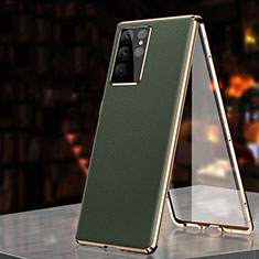 Coque Luxe Aluminum Metal Housse Etui 360 Degres D01 pour Samsung Galaxy S24 Ultra 5G Vert