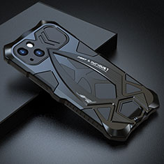 Coque Luxe Aluminum Metal Housse Etui 360 Degres LF1 pour Apple iPhone 13 Mini Noir
