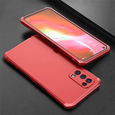 Coque Luxe Aluminum Metal Housse Etui 360 Degres M02 pour Oppo Find X3 Lite 5G Rouge