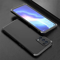 Coque Luxe Aluminum Metal Housse Etui 360 Degres M02 pour Oppo Reno5 5G Noir