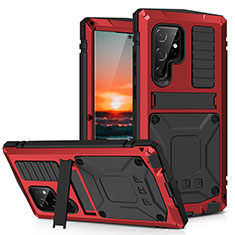 Coque Luxe Aluminum Metal Housse Etui 360 Degres M04 pour Samsung Galaxy S23 Ultra 5G Rouge