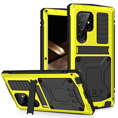 Coque Luxe Aluminum Metal Housse Etui 360 Degres M04 pour Samsung Galaxy S25 Ultra 5G Jaune