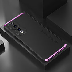 Coque Luxe Aluminum Metal Housse Etui 360 Degres P01 pour Huawei Honor 90 5G Violet