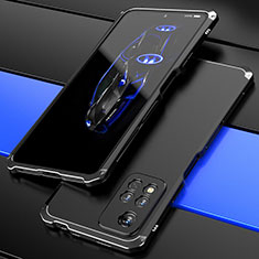 Coque Luxe Aluminum Metal Housse Etui 360 Degres P01 pour Xiaomi Redmi Note 11 Pro+ Plus 5G Noir