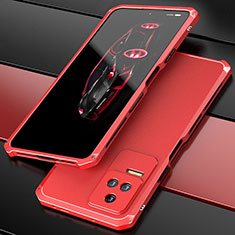 Coque Luxe Aluminum Metal Housse Etui 360 Degres P02 pour Xiaomi Redmi K50 Pro 5G Rouge