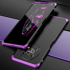 Coque Luxe Aluminum Metal Housse Etui 360 Degres pour Huawei Honor Magic4 Lite 5G Violet