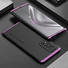 Coque Luxe Aluminum Metal Housse Etui 360 Degres pour Huawei Honor V40 5G Violet