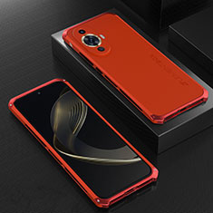 Coque Luxe Aluminum Metal Housse Etui 360 Degres pour Huawei Nova 11 Rouge