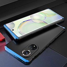 Coque Luxe Aluminum Metal Housse Etui 360 Degres pour Huawei Nova 9 Bleu et Noir