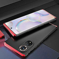 Coque Luxe Aluminum Metal Housse Etui 360 Degres pour Huawei Nova 9 Rouge et Noir