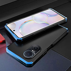 Coque Luxe Aluminum Metal Housse Etui 360 Degres pour Huawei Nova 9 SE Bleu et Noir