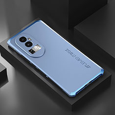 Coque Luxe Aluminum Metal Housse Etui 360 Degres pour Oppo Reno10 Pro+ Plus 5G Bleu