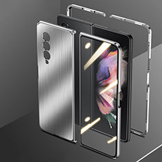 Coque Luxe Aluminum Metal Housse Etui 360 Degres pour Samsung Galaxy Z Fold3 5G Argent
