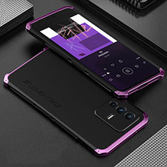 Coque Luxe Aluminum Metal Housse Etui 360 Degres pour Vivo V23 Pro 5G Violet