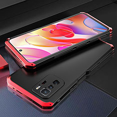 Coque Luxe Aluminum Metal Housse Etui 360 Degres pour Xiaomi Poco X3 GT 5G Rouge et Noir