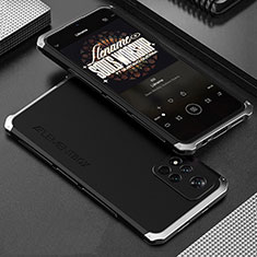 Coque Luxe Aluminum Metal Housse Etui 360 Degres pour Xiaomi Poco X4 NFC Argent et Noir