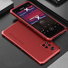 Coque Luxe Aluminum Metal Housse Etui 360 Degres pour Xiaomi Redmi Note 11 Pro+ Plus 5G Rouge