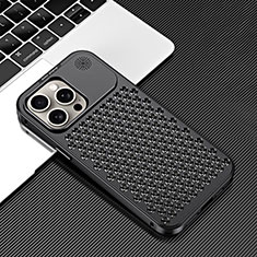 Coque Luxe Aluminum Metal Housse Etui 360 Degres QC3 pour Apple iPhone 14 Pro Noir