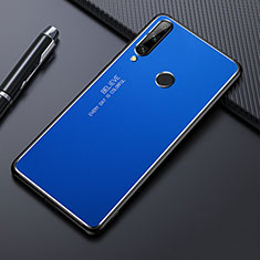 Coque Luxe Aluminum Metal Housse Etui M01 pour Huawei Enjoy 10 Plus Bleu