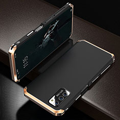 Coque Luxe Aluminum Metal Housse Etui M01 pour Huawei Honor V30 5G Or et Noir