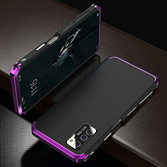 Coque Luxe Aluminum Metal Housse Etui M01 pour Huawei Honor V30 Pro 5G Violet