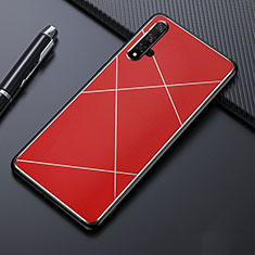 Coque Luxe Aluminum Metal Housse Etui M01 pour Huawei Nova 5 Pro Rouge