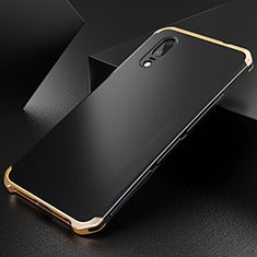 Coque Luxe Aluminum Metal Housse Etui M01 pour Huawei P20 Or et Noir