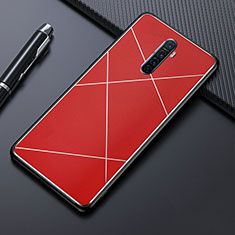 Coque Luxe Aluminum Metal Housse Etui M01 pour Realme X2 Pro Rouge