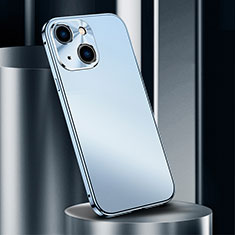 Coque Luxe Aluminum Metal Housse Etui M02 pour Apple iPhone 15 Plus Bleu