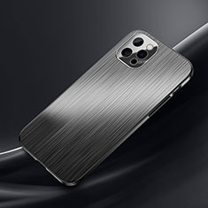 Coque Luxe Aluminum Metal Housse Etui M02 pour Apple iPhone 15 Pro Noir