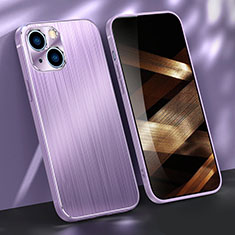 Coque Luxe Aluminum Metal Housse Etui M03 pour Apple iPhone 15 Plus Violet