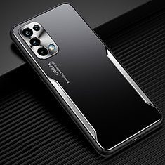 Coque Luxe Aluminum Metal Housse Etui M03 pour Oppo Reno5 Pro 5G Argent