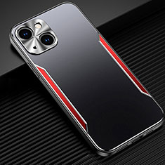 Coque Luxe Aluminum Metal Housse Etui M05 pour Apple iPhone 13 Rouge