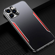 Coque Luxe Aluminum Metal Housse Etui M05 pour Apple iPhone 14 Pro Max Rouge