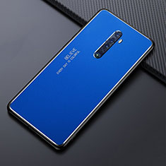 Coque Luxe Aluminum Metal Housse Etui M05 pour Oppo Reno2 Bleu