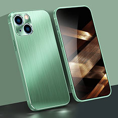 Coque Luxe Aluminum Metal Housse Etui M09 pour Apple iPhone 15 Plus Vert