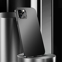 Coque Luxe Aluminum Metal Housse Etui N02 pour Apple iPhone 12 Pro Max Noir