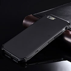 Coque Luxe Aluminum Metal Housse Etui pour Apple iPhone 6S Plus Noir