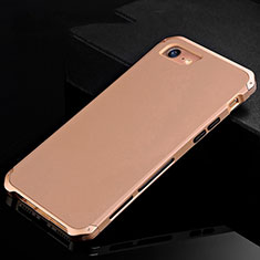 Coque Luxe Aluminum Metal Housse Etui pour Apple iPhone 8 Or