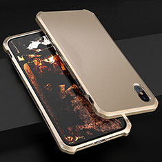 Coque Luxe Aluminum Metal Housse Etui pour Apple iPhone Xs Max Or