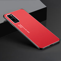 Coque Luxe Aluminum Metal Housse Etui pour Huawei Honor 30 Pro Rouge