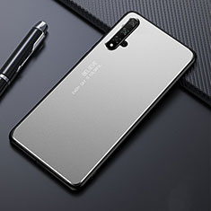 Coque Luxe Aluminum Metal Housse Etui pour Huawei Nova 5 Pro Argent