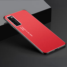 Coque Luxe Aluminum Metal Housse Etui pour Huawei Nova 7 5G Rouge