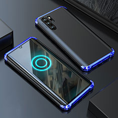 Coque Luxe Aluminum Metal Housse Etui pour Huawei P30 Pro Bleu